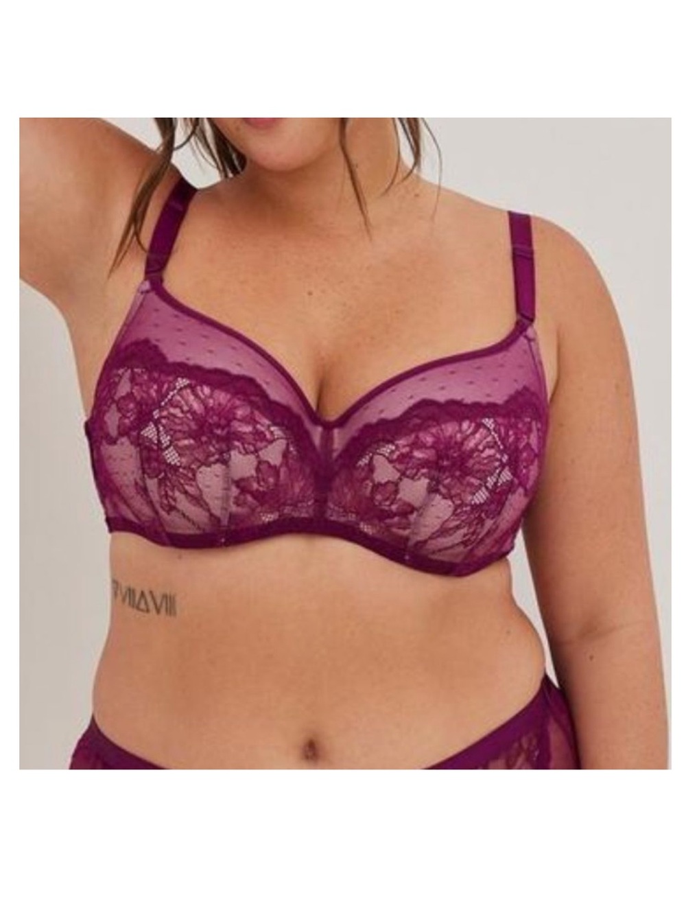 Torrid Lightly Lined Full Coverage Balconette Bra Size 46DD